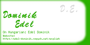 dominik edel business card